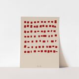 Abstract red art print 50x70cm