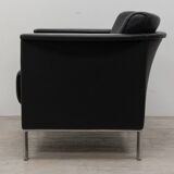 Black leather armchair by Kusch+Co