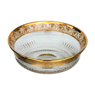 Large flared St Louis Crystal model Thistle gold.