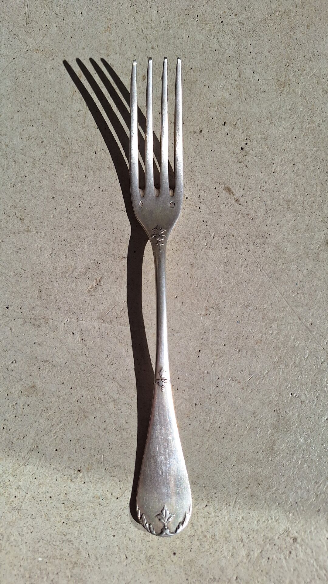 Fourchette en argent massif Henri Soufflot