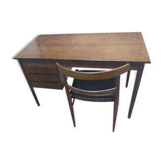 Desk and its rosewood chair from India around 1960