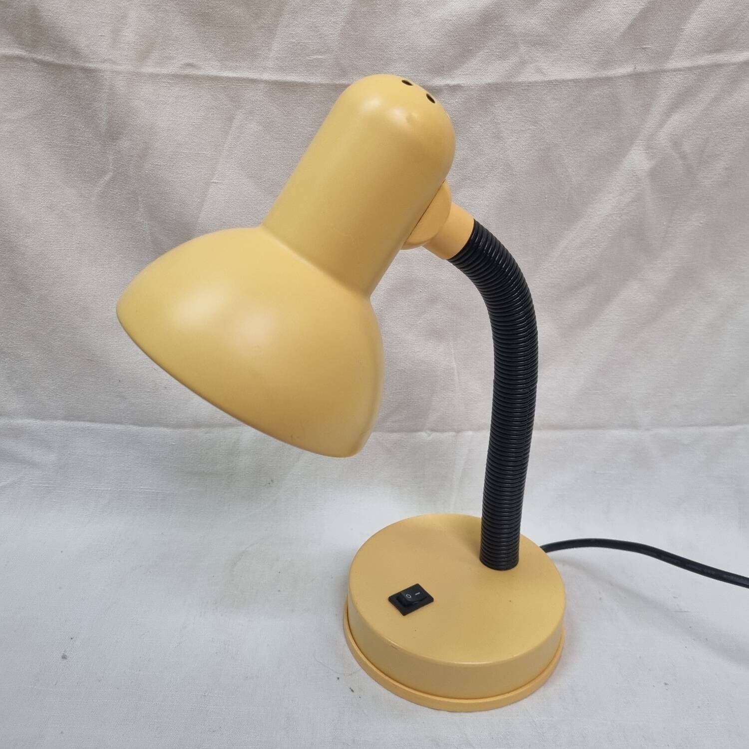 Yellow metal desk lamp