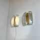 Glass and brass wall lights by Doria, 1960s