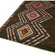Hand-Knotted Tribal Unique 173 cm x 238 cm Brown Wool Carpet