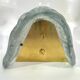 Pair of Modern Italian Brass and Murano Glass Textured Light Green Wall Sconce