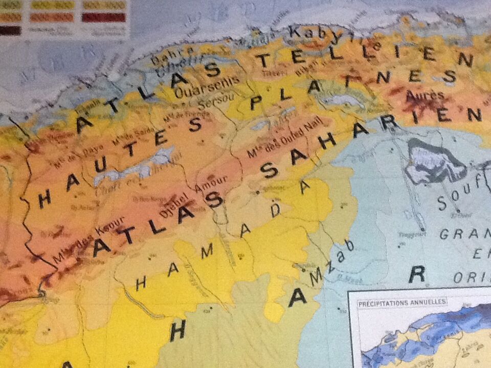 School N ° 23 Algeria map map physical and 23 Bis Algeria economic hatchet by Louis François map