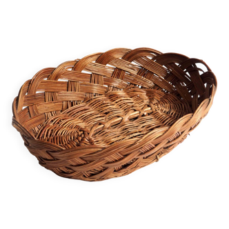 Panier corbeille rotin ancien