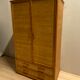 Vintage bamboo and rattan wardrobe, 1970s