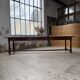 Table XXL noyer massif foncé 3m