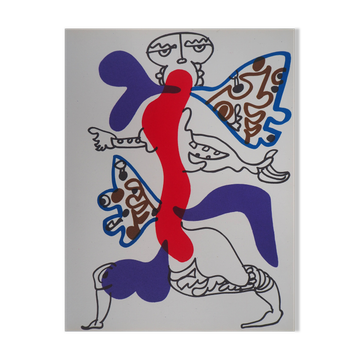 Charles lapicque : papillon surréaliste - lithographie originale
