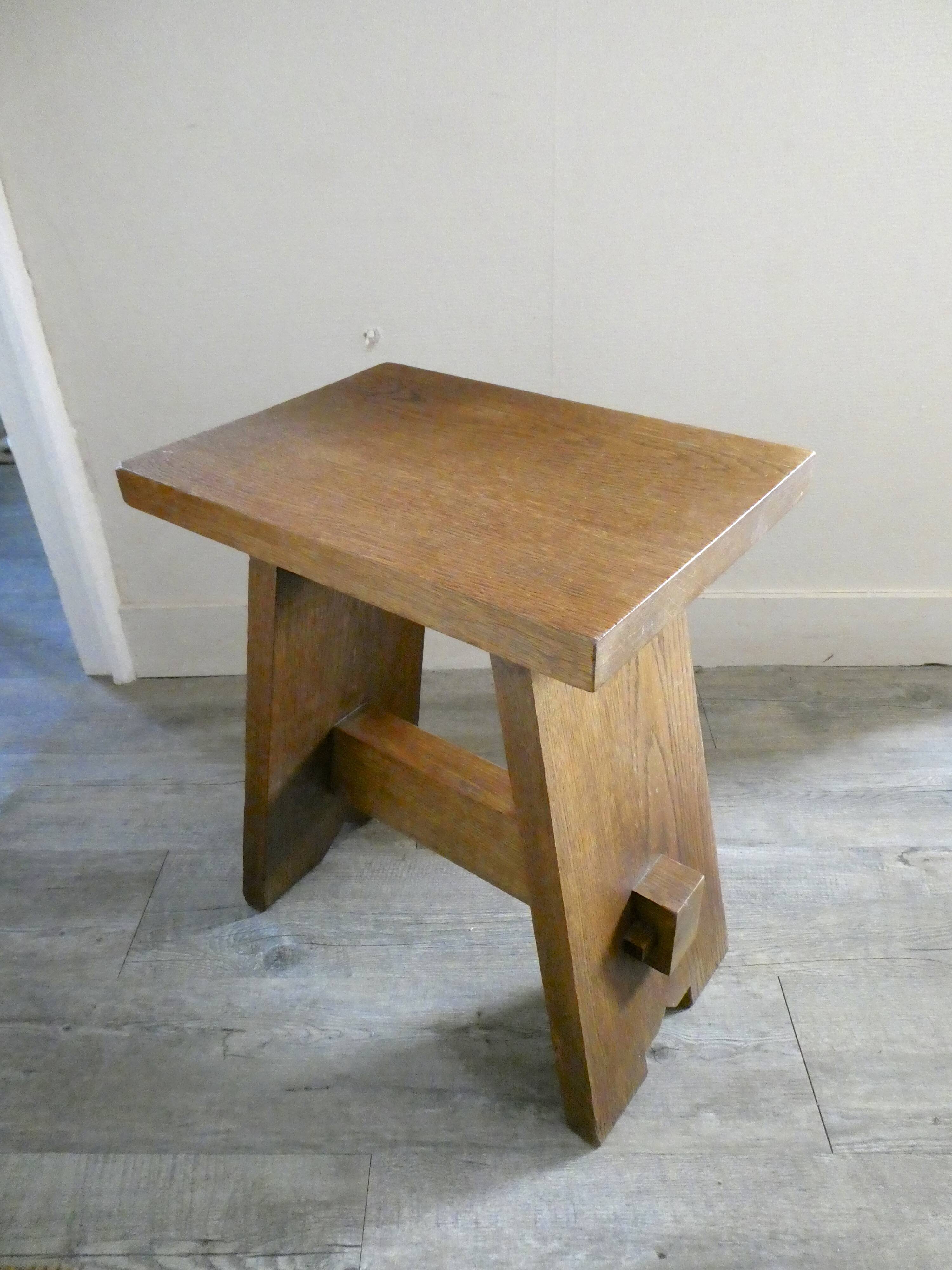 Solid oak set, brutalist