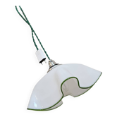 Vintage opaline tea towel pendant light