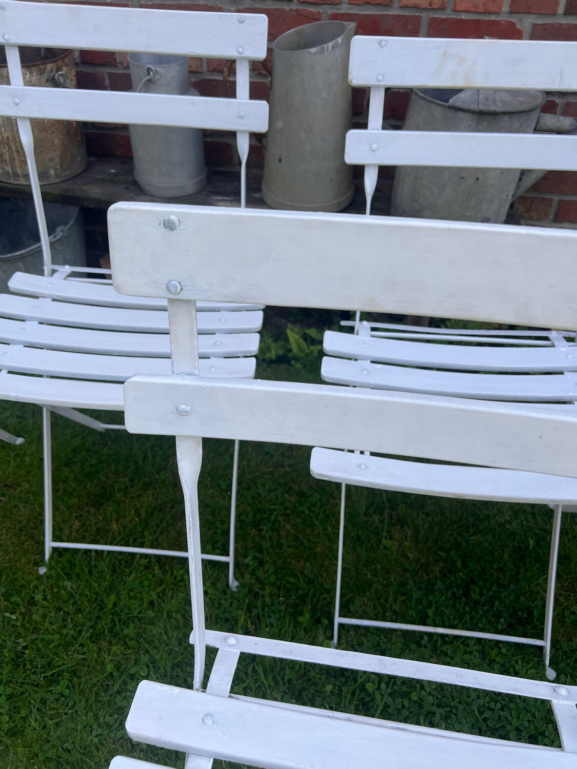 Old terrace bistro chairs