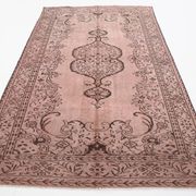 Tapis Vintage Kilim Rose Poudré Motifs Anatoliens, 176x282