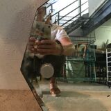 Bevelled octagonal mirror - 81 x 54