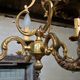French vintage 4 branch bronze birdcage chandelier 5 arm ceiling fixture light chandelier FAL mfg