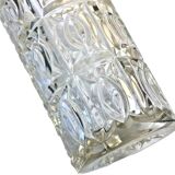 1960s Large trumpet vase Thick transparent glass