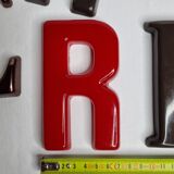 Set of 10 vintage sign letters, 11.5 cm