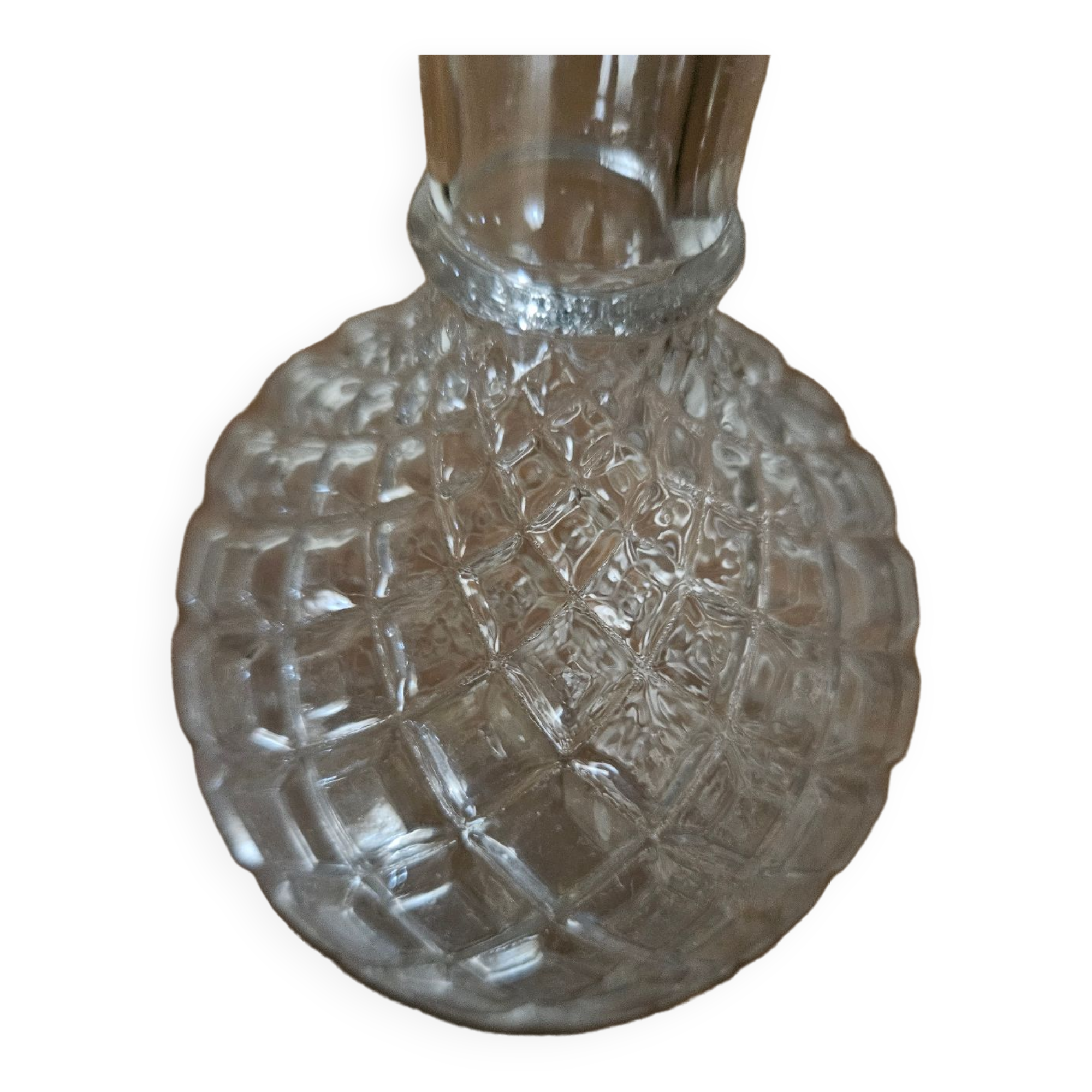 Carafe or soliflore in cut glass