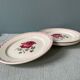 4 vintage dessert plates in half Badonviller porcelain
