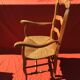 Rustic chair Louis XV mulched in cherry