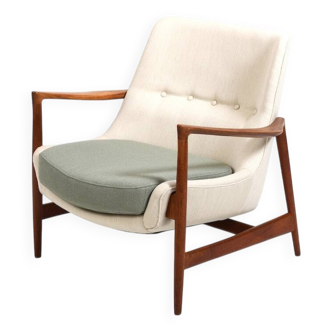 Fauteuil Ib Kofod Larsen modèle 4346 / Neuf et rembourré
