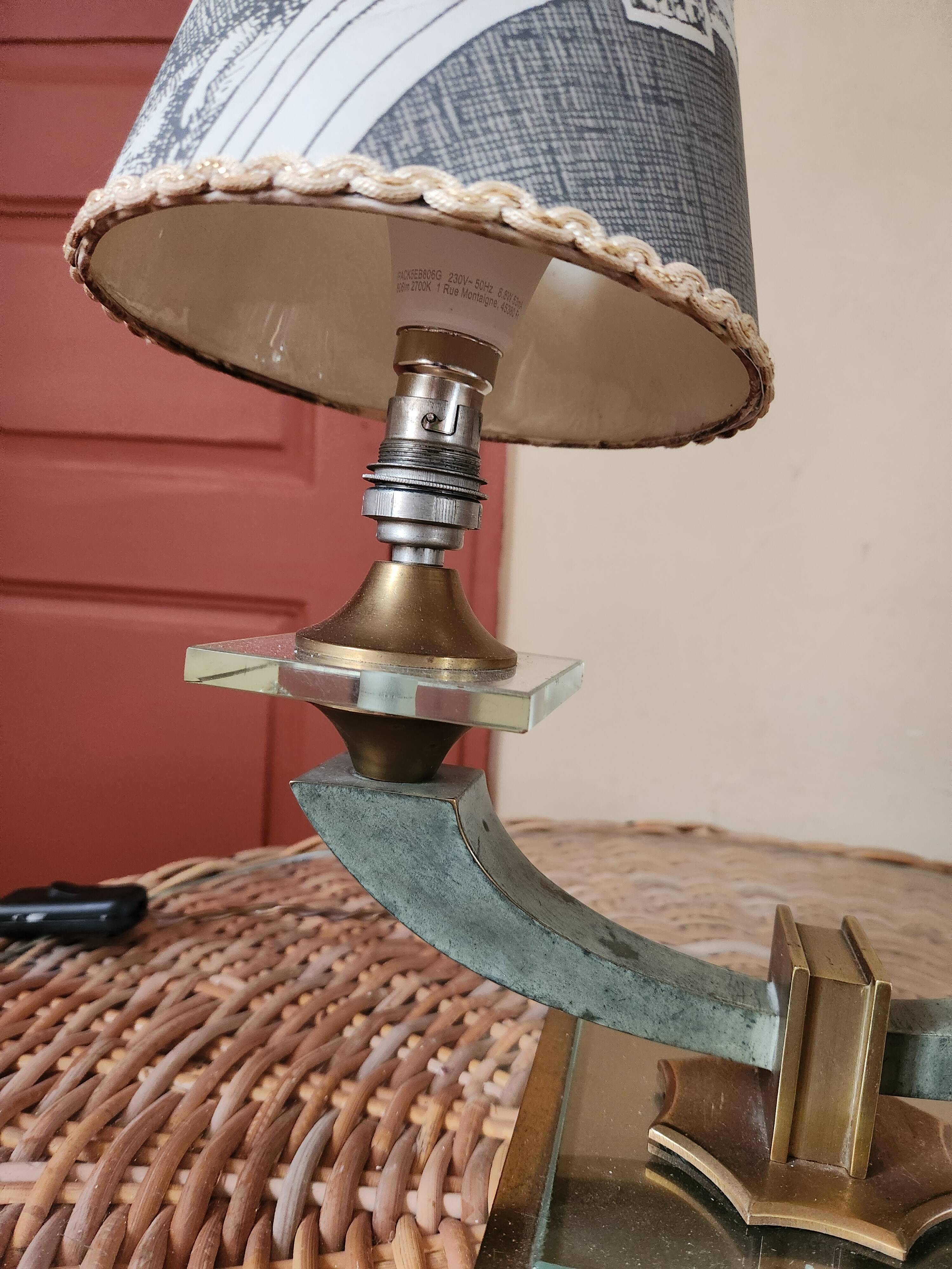 Art Deco desk lamp in the style of Adnet