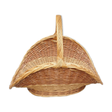 Log basket near the fireplace