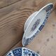 Pair of plates on presentation legs, terre de Fer Gien