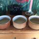 Series of 3 sandstone bowls