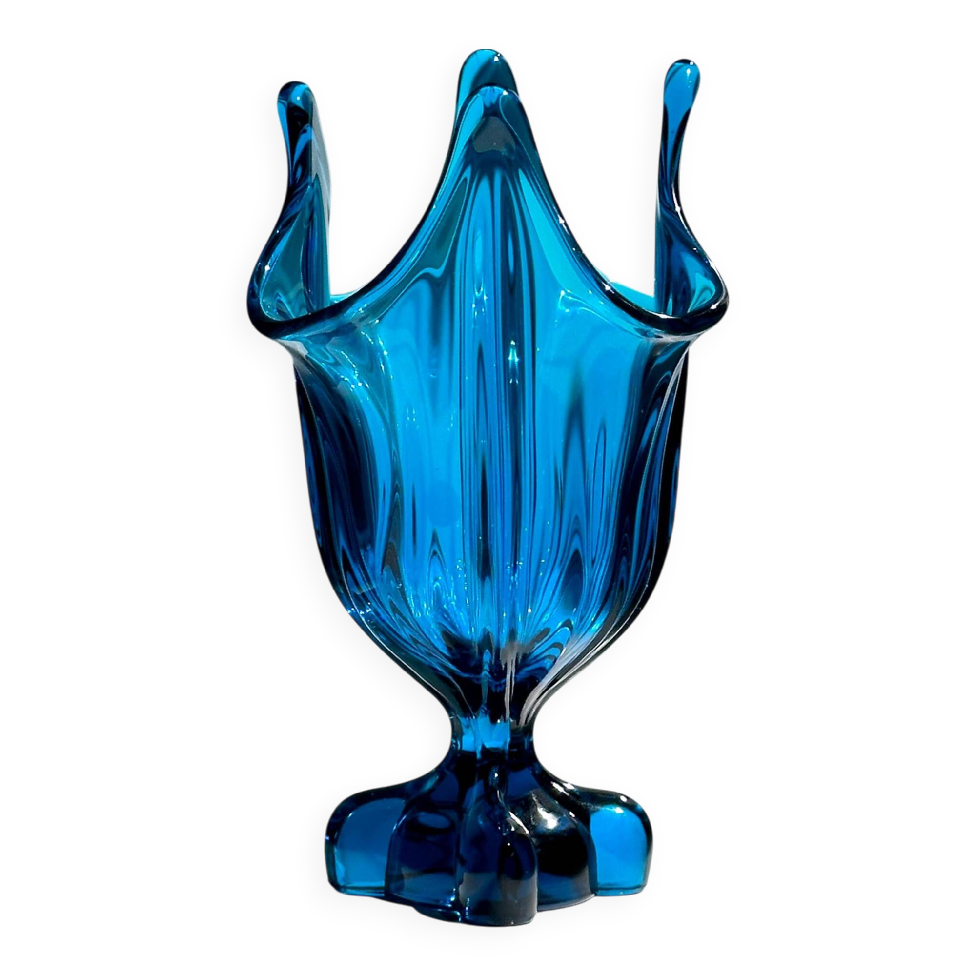 1960s Viking Glass Amphora Vase