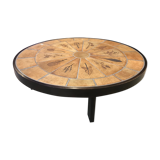 Vintage coffee table CAPRON herbarium