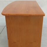 Vintage chest of drawers with bamboo and rattan details