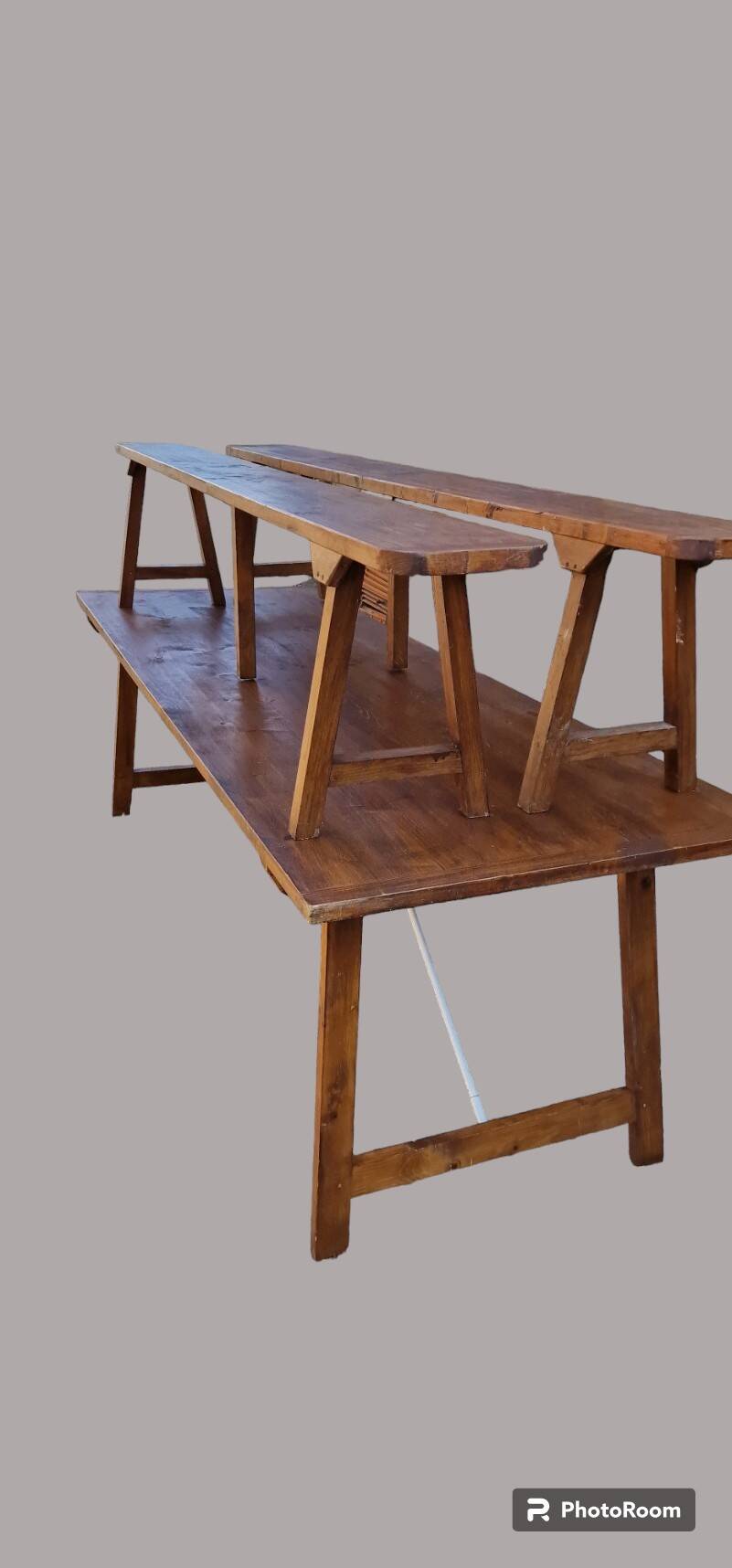 240cm folding table and its two benches