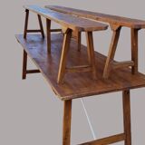 240cm folding table and its two benches