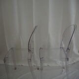 Pair of stackable chairs Victoria Ghost by Philippe Starck, Kartell