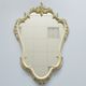 Florentine mirror in baroque style patinated in white and green
