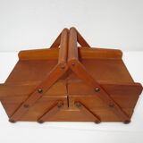 Wood sewing box for children