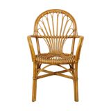 Vintage Rattan Chair Armchair Boho Design 70s