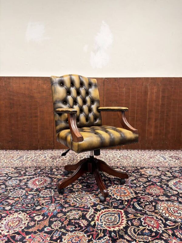 Chaise de bureau Chesterfield anglaise classique