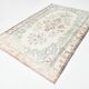 6x9 Persian Classic Cream & Black Vintage Rug, 183x287Cm