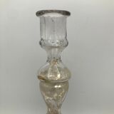 Candlestick in mercurized glass eglomized XlXth 28 cm