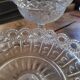 Trio of antique openwork pressed glass bowls – France, 1920–1940