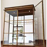 Vintage Mid Century Handmade Brass Wall Vitrine