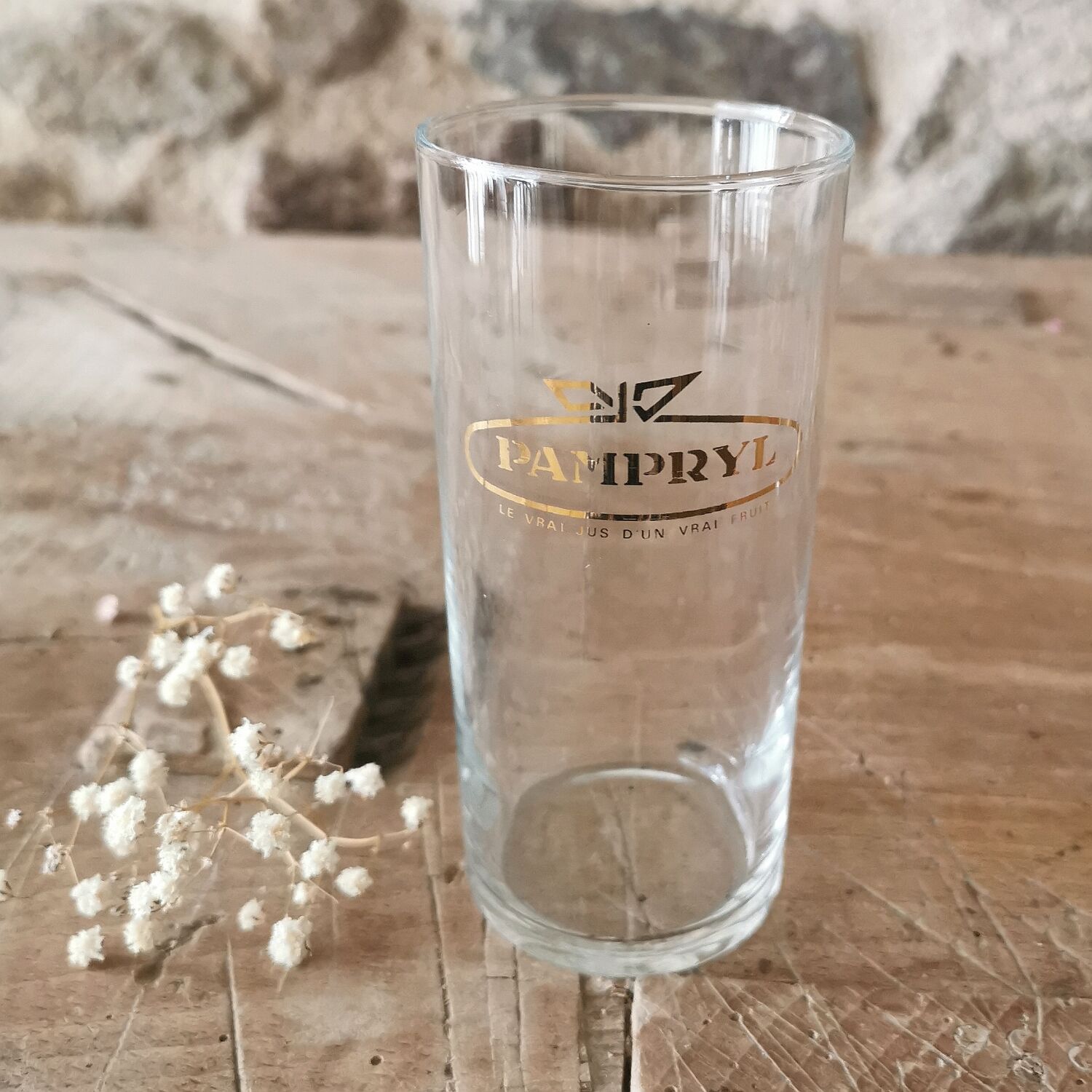 6 vintage Pampryl glasses