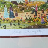 Lithograph Alain Thomas Champetre Scene