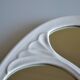 Oval mirror in art nouveau jugendstil style in enamelled cast iron 49 x 29