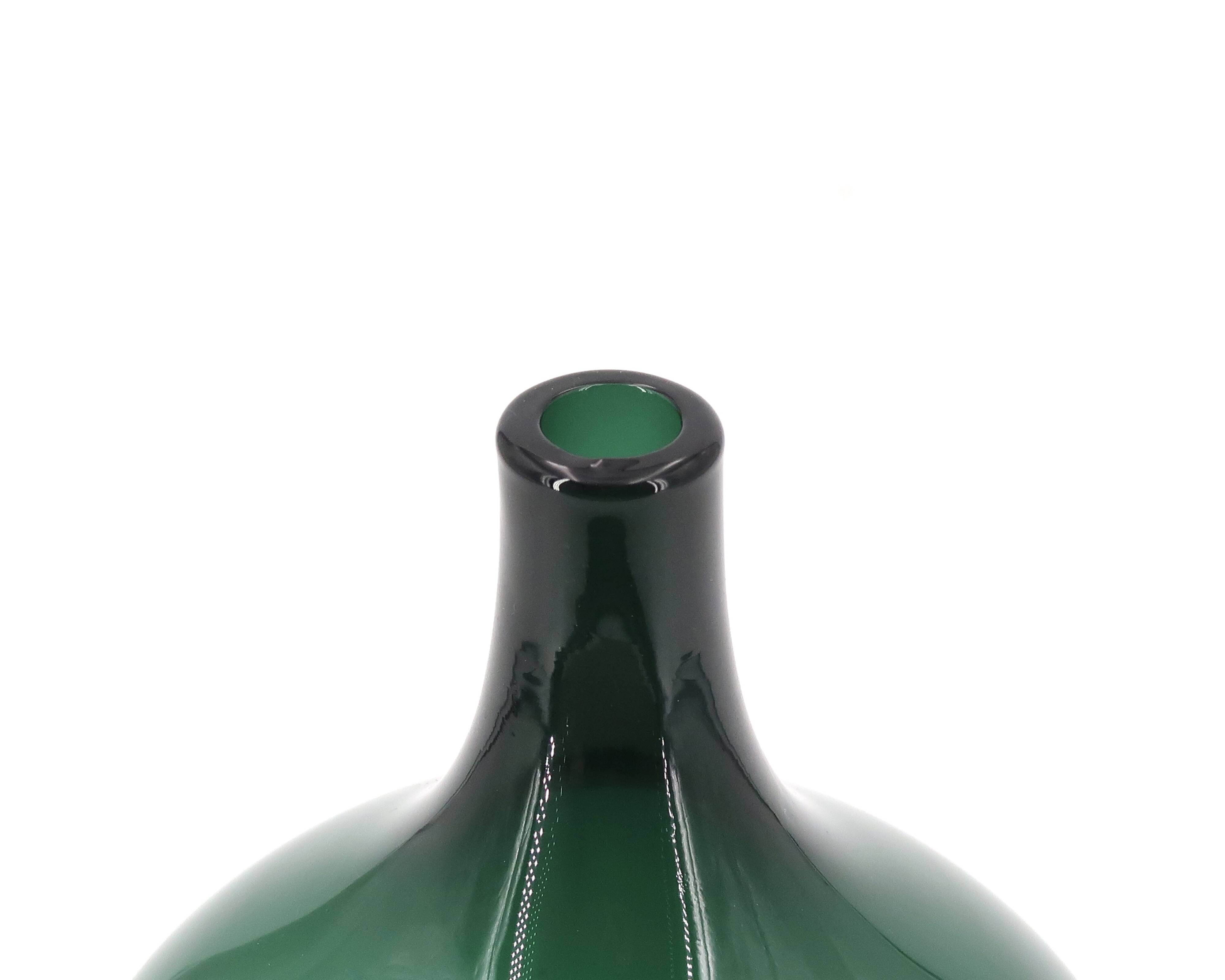 Green glass vase, 1970s