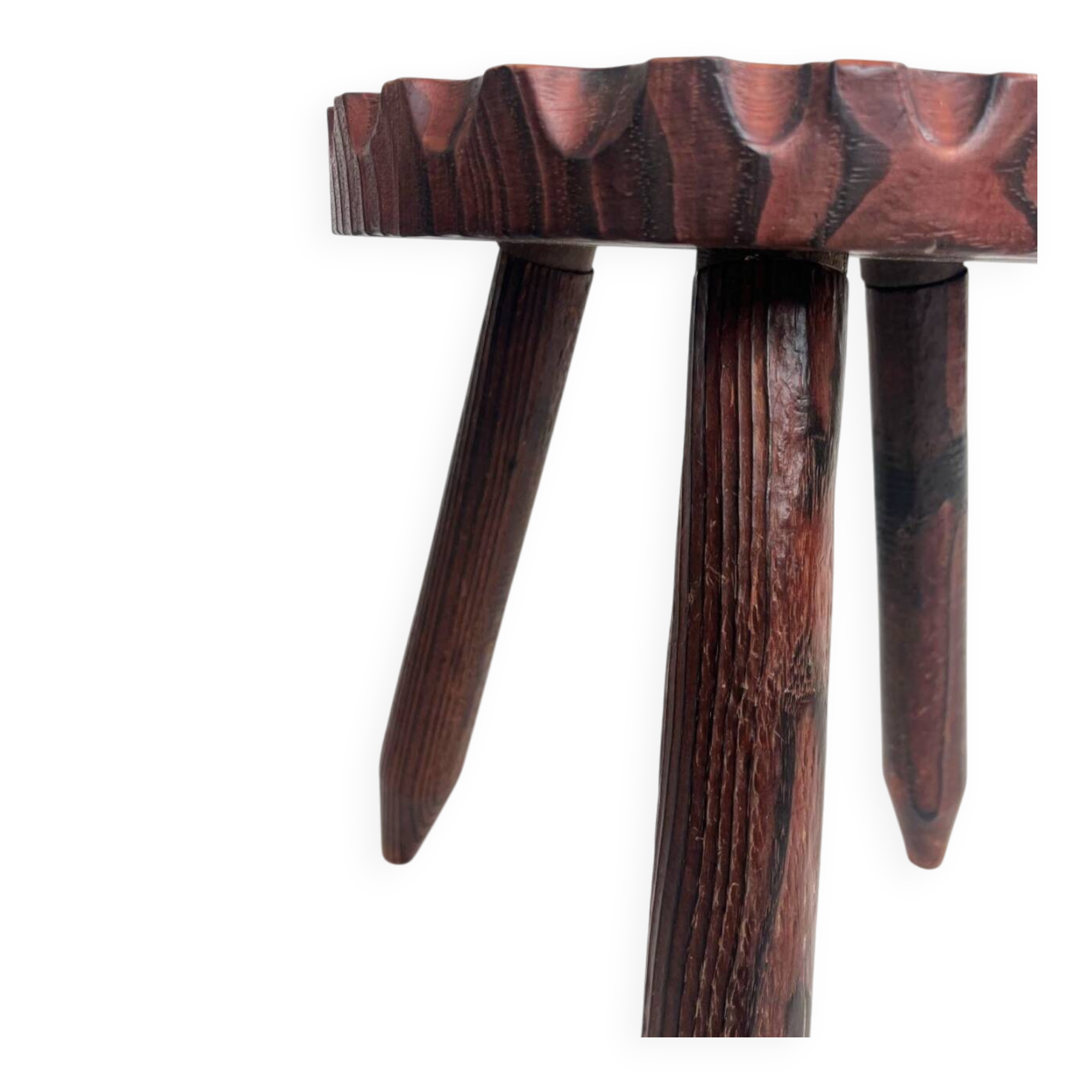 tripod stool with raw charm