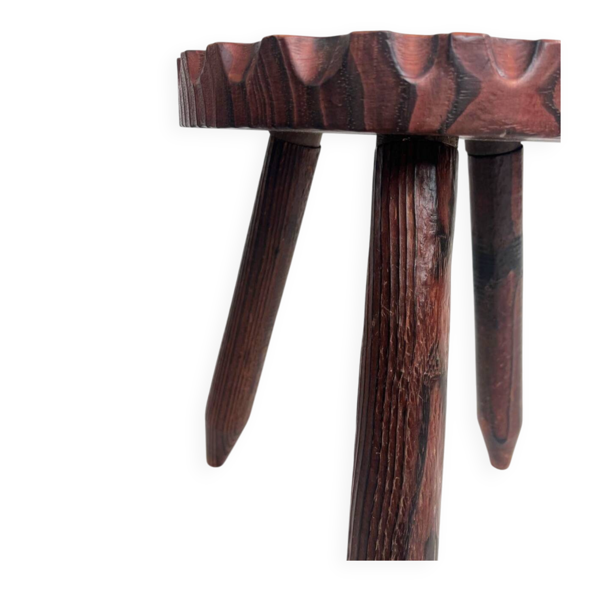 tripod stool with raw charm